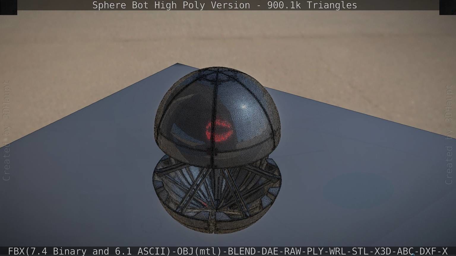 Sphere-Bot High Poly Rigged and Animated 3D model_52