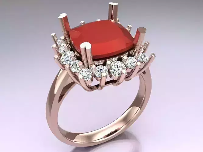 Square Stone Rings - Womens Rings - N892232