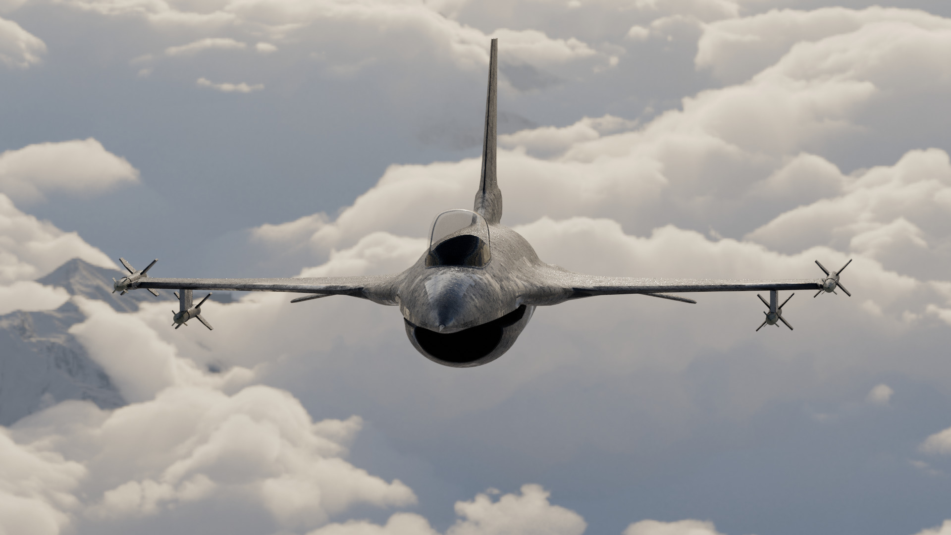 f16 fighter jet Free 3D model_2