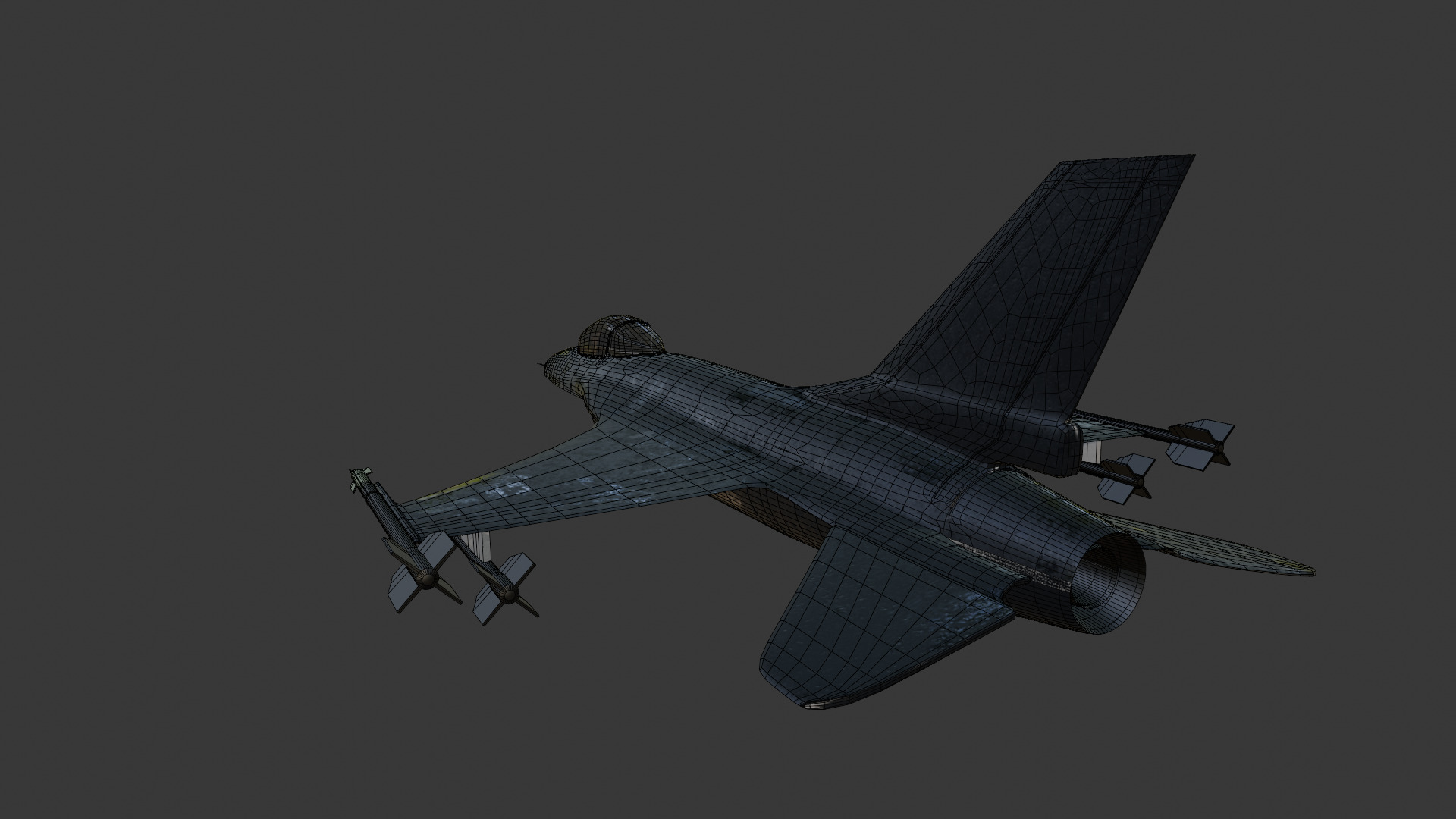 f16 fighter jet Free 3D model_3