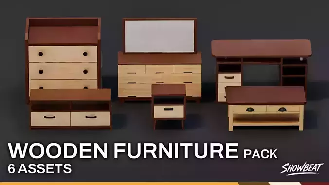 Stylized Wooden Furniture Pack