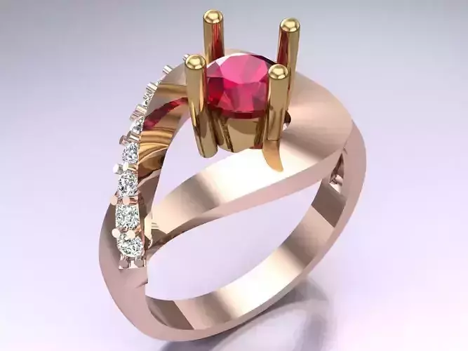Diamond Ring - Womens Rings - N814922 3D print model