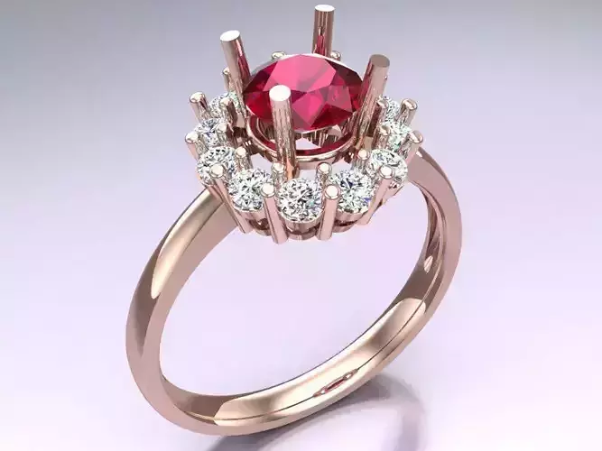 Diamond Ring - Womens Rings - N814018 3D print model