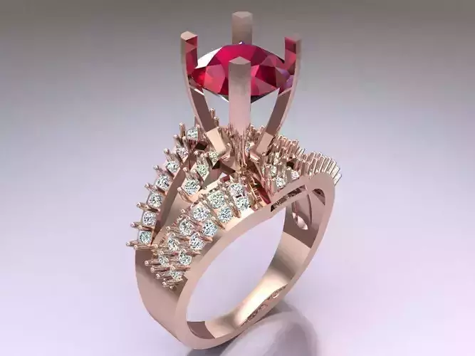 Diamond Ring - Womens Rings - N814039 3D print model