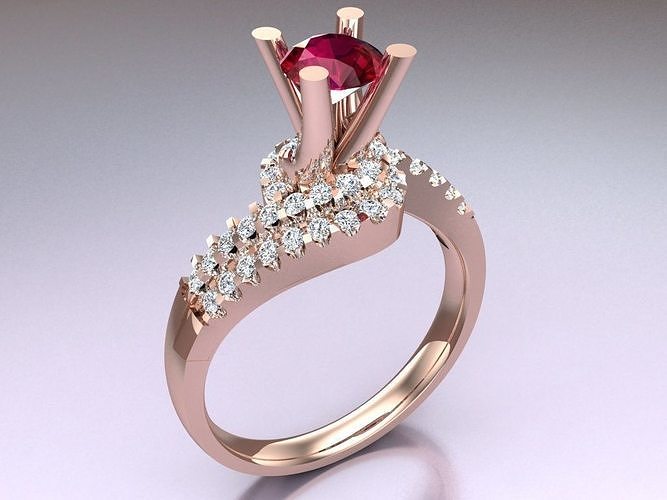 Diamond Ring - Womens Rings - N814111 3D print model