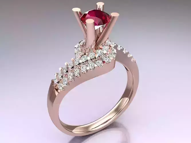 Diamond Ring - Womens Rings - N814111 3D print model