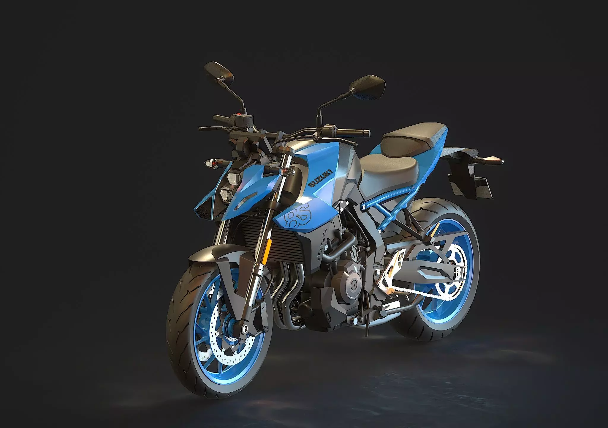 Base model Suzuki GSX 8S 2023 3D model_0