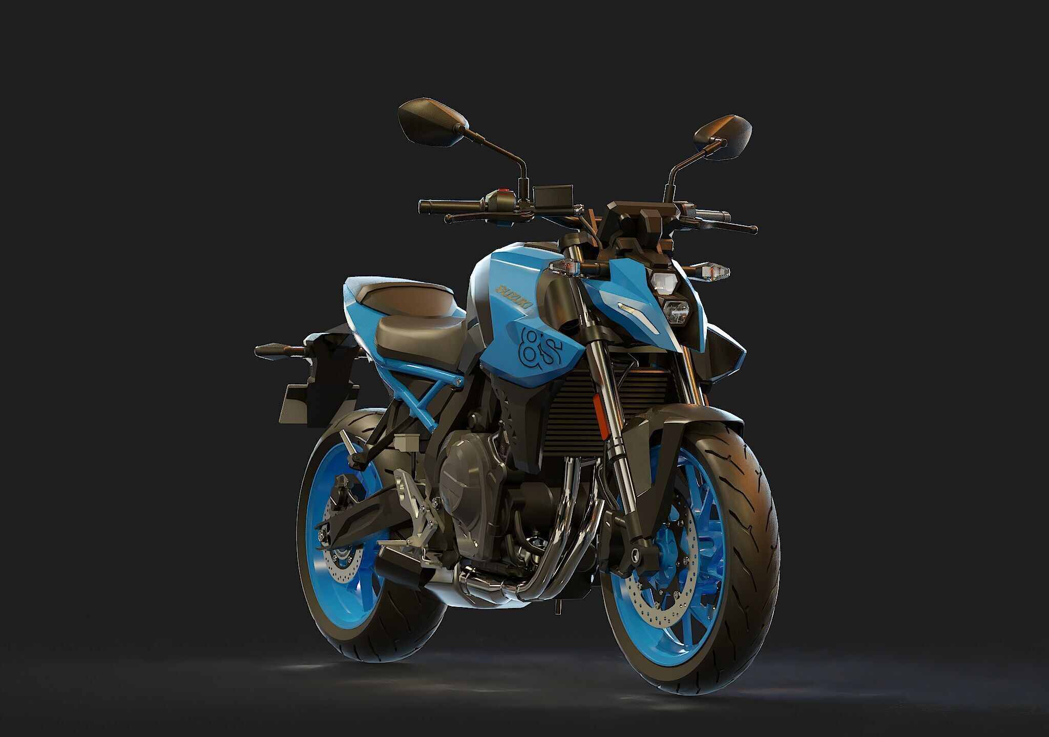 Base model Suzuki GSX 8S 2023 3D model_8