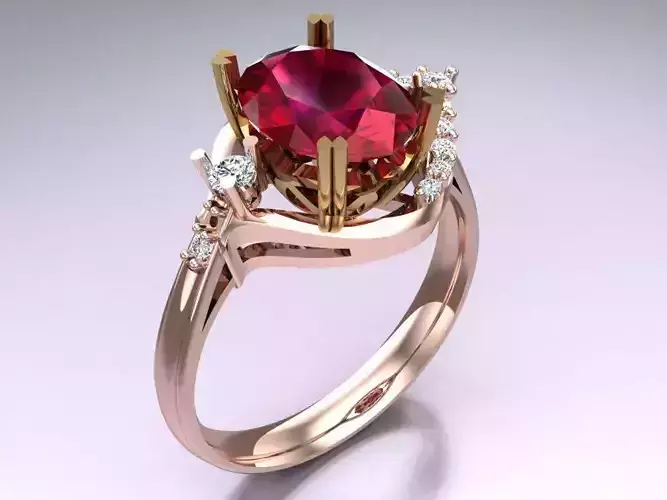 Oval stone ring - Womens  Rings - N814130