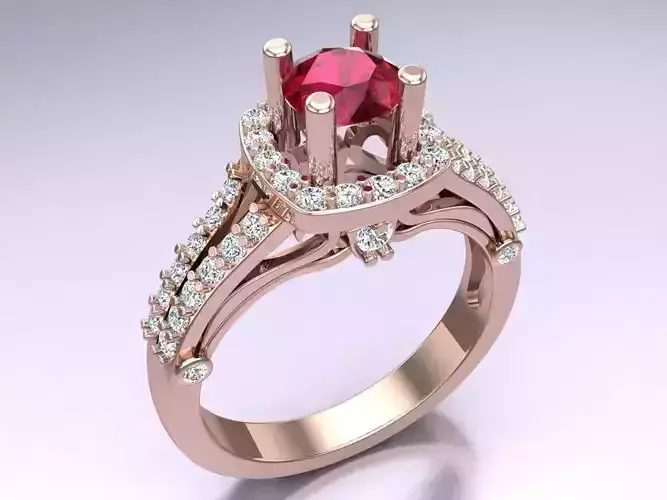 Diamond Ring - Womens Rings - N814153 3D print model