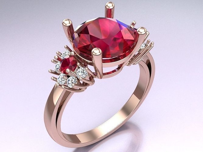 Diamond Ring - Womens Rings - N814205 3D print model