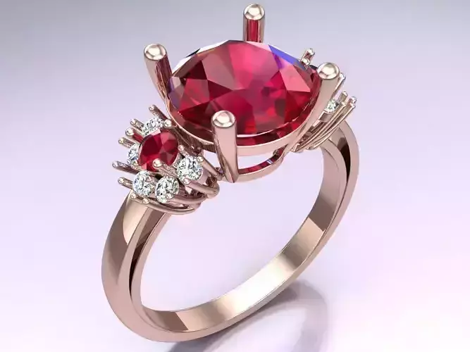 Diamond Ring - Womens Rings - N814205 3D print model