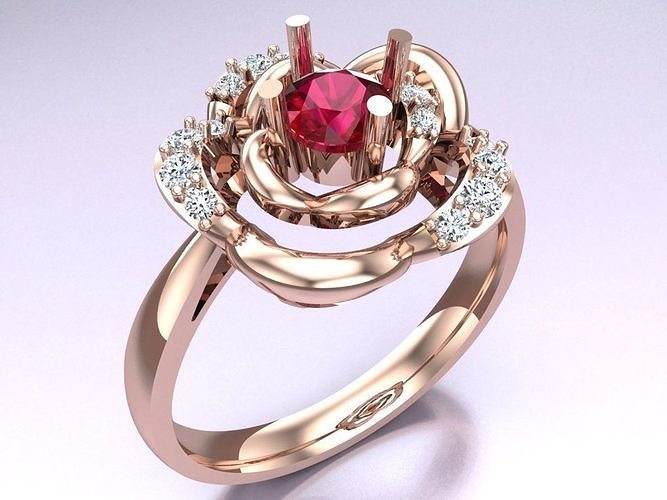 Diamond Ring - Womens Rings - N814214 3D print model
