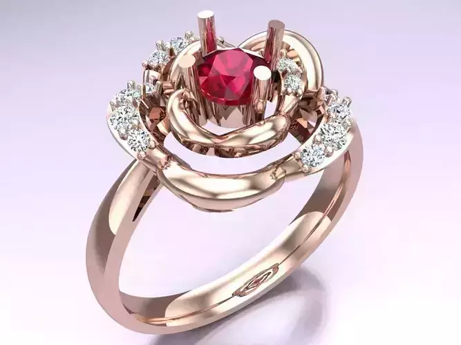 Diamond Ring - Womens Rings - N814214 3D print model