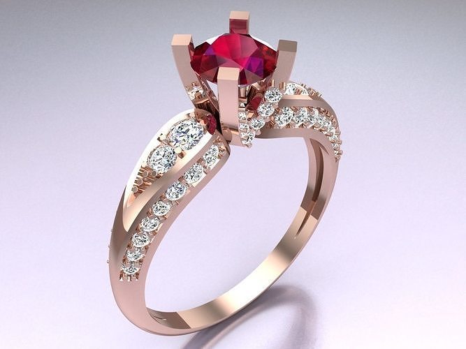 Diamond Ring - Womens Rings - N814232 3D print model