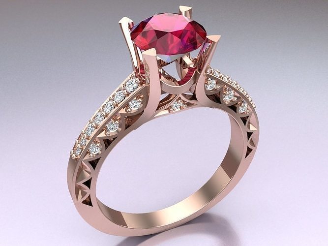 Diamond Ring - Womens Rings - N814239 3D print model