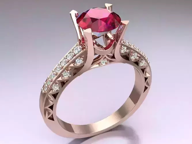 Diamond Ring - Womens Rings - N814239 3D print model