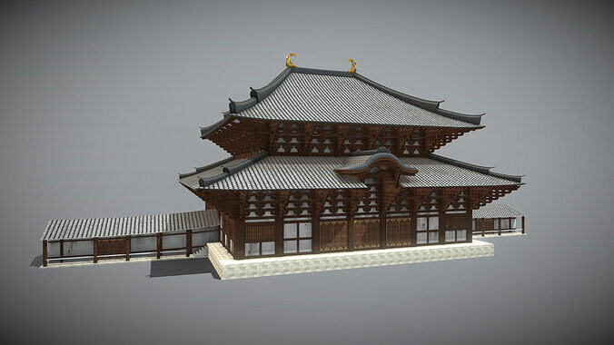 Todai-ji Temple Low-poly 3D model