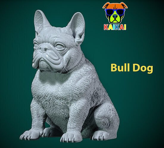 Bulldog statue - america bully dog - 3D print 3D print model