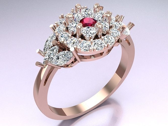 Diamond Ring - Womens Rings - N815835 3D print model