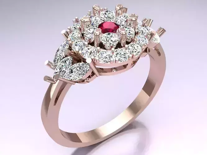 Diamond Ring - Womens Rings - N815835 3D print model
