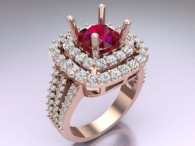 Diamond Ring - Womens Rings - N228305 3D print model