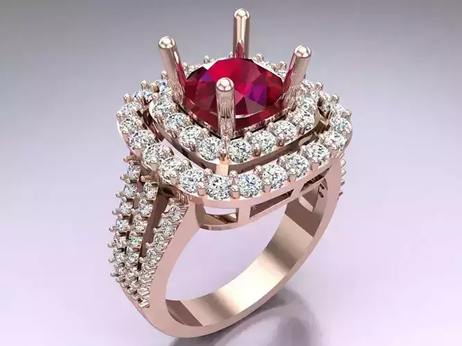 Diamond Ring - Womens Rings - N228305 3D print model