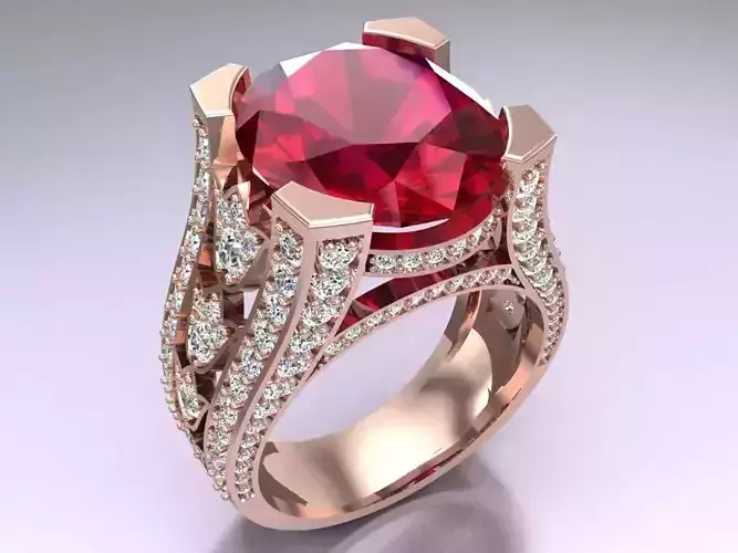 Oval stone ring - N815000