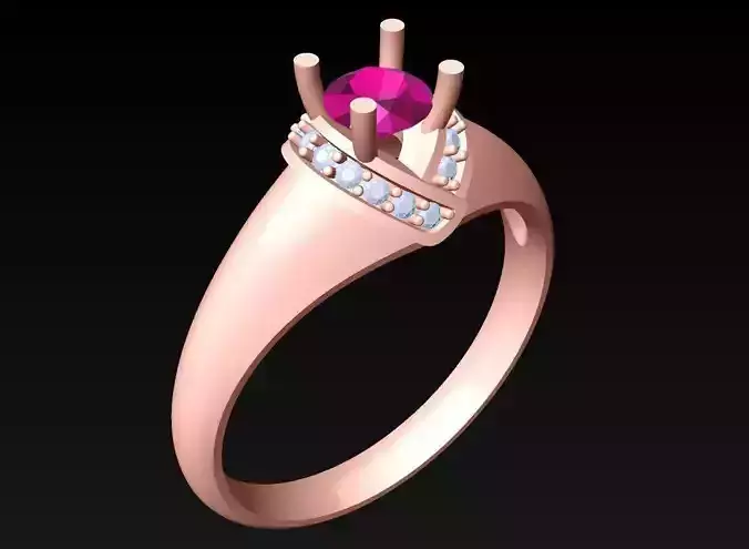 Diamond Ring - Womens Rings -  N226213 3D print model