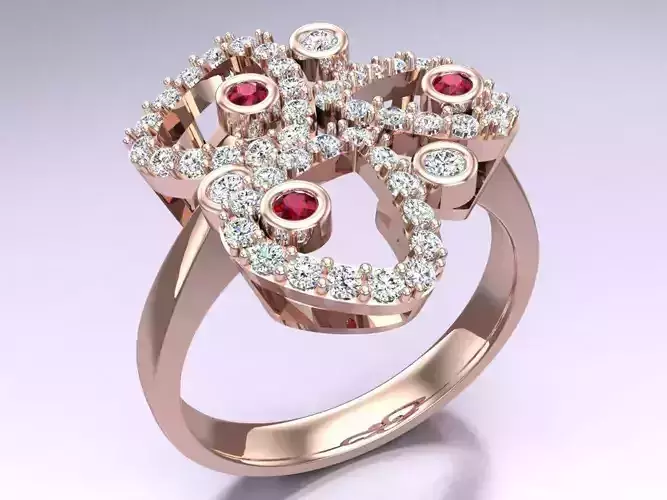 Diamond Ring - Womens Rings - N815042 3D print model