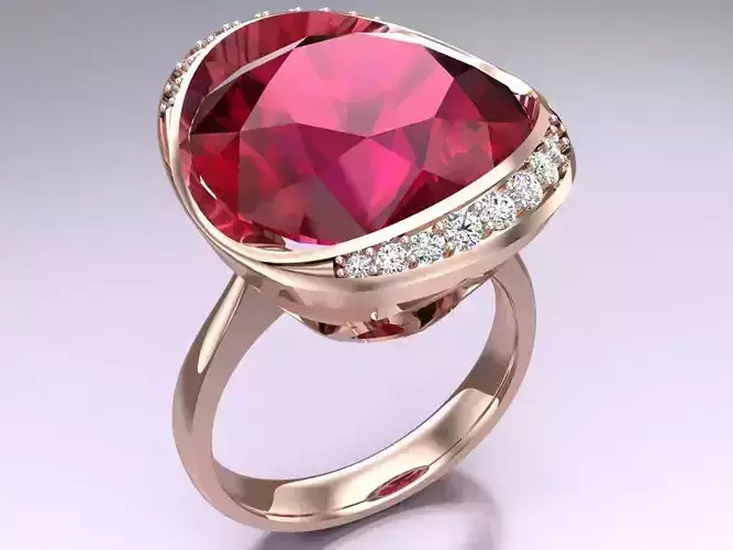 Diamond Ring - Womens Rings - N816223 3D print model