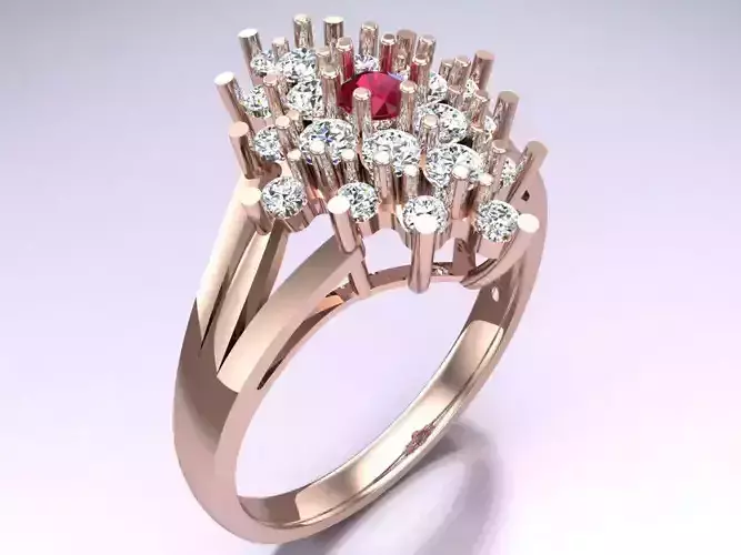 Diamond Ring - Womens Rings - N816233 3D print model