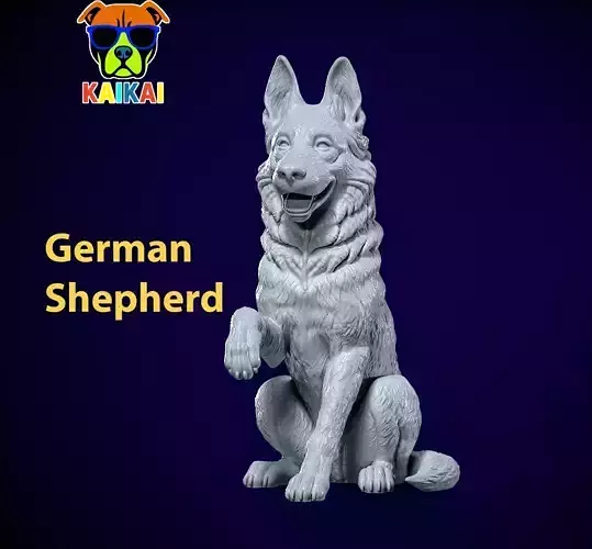 Dog - German Shepherd Dog model - 3D print