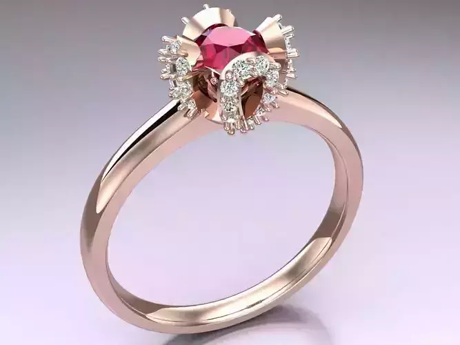 Diamond Ring - Womens Rings - N816311 3D print model