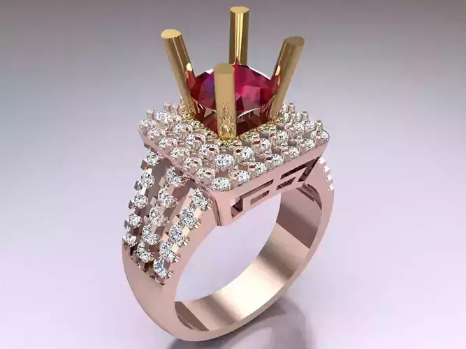 Diamond Ring - N816403 3D print model