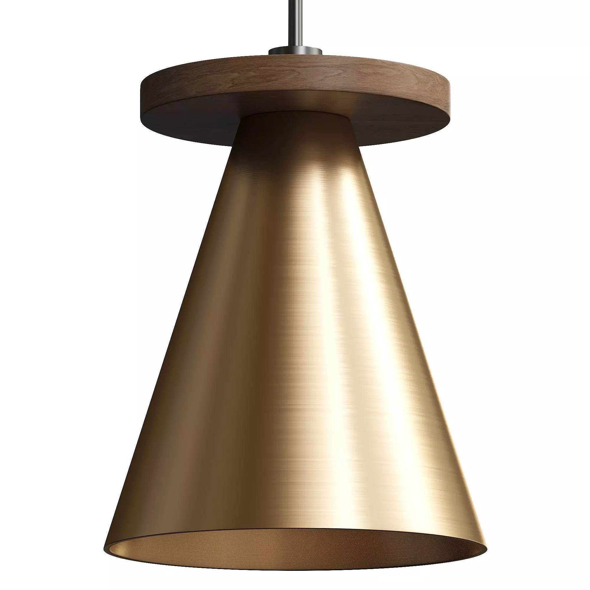 Perry - 6 light aged brass and opal pendant 3D model