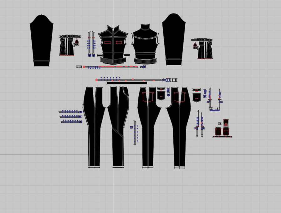 Combat-Ready Female Outfit Clo3D Marvelous Designer Low-poly 3D model_1