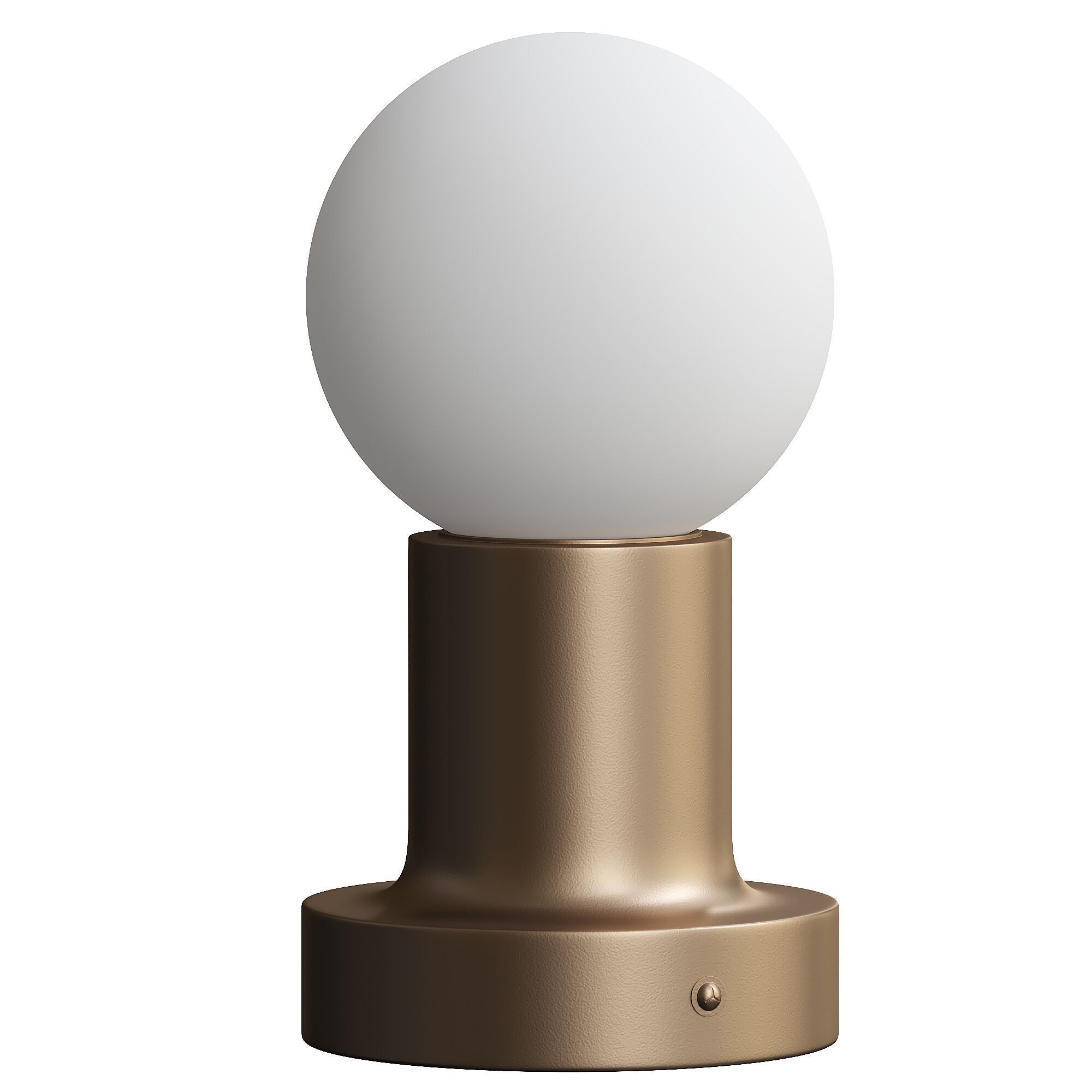  Porsa - 1 light aged brass and warm white porcelain pendant 3D model_1