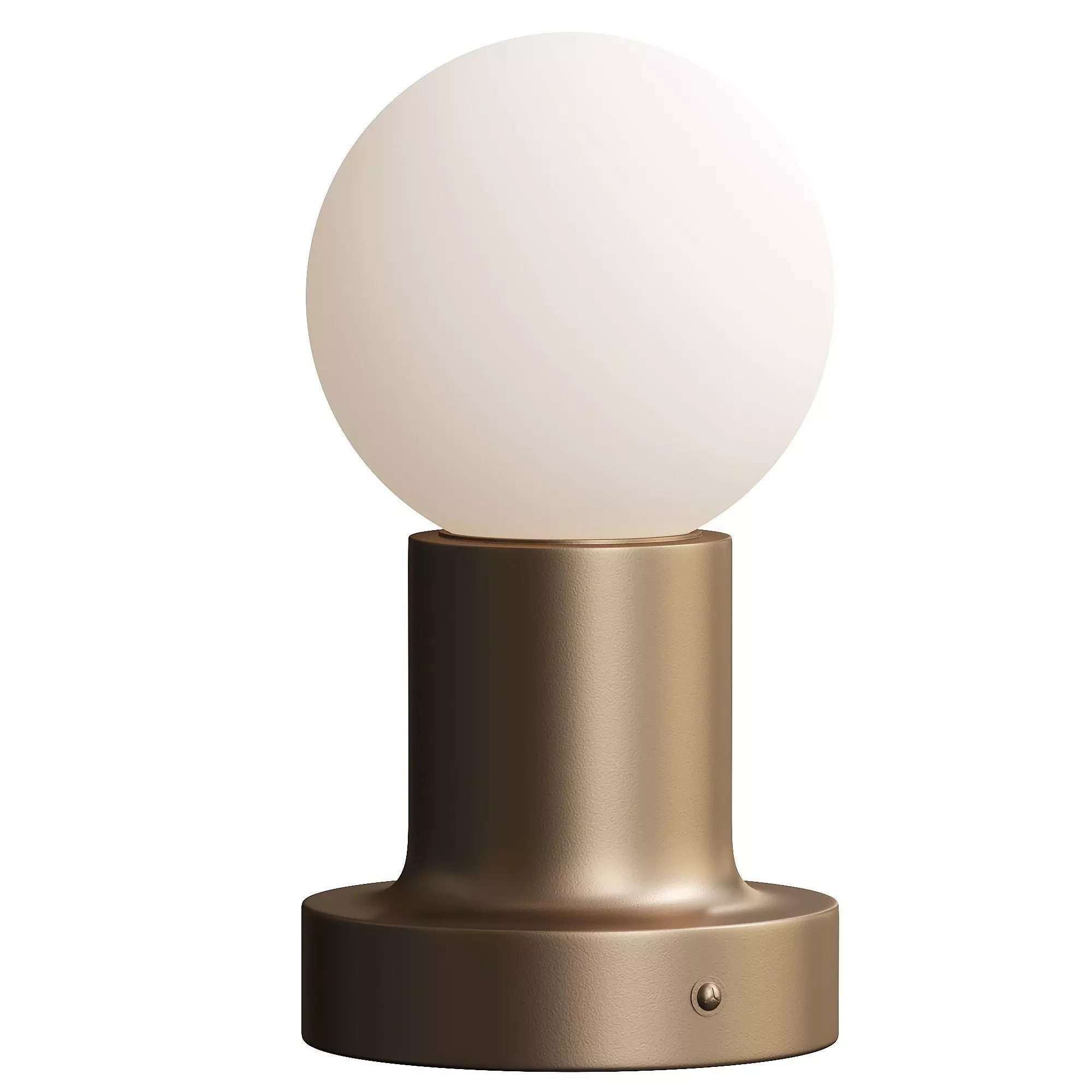  Porsa - 1 light aged brass and warm white porcelain pendant 3D model_0