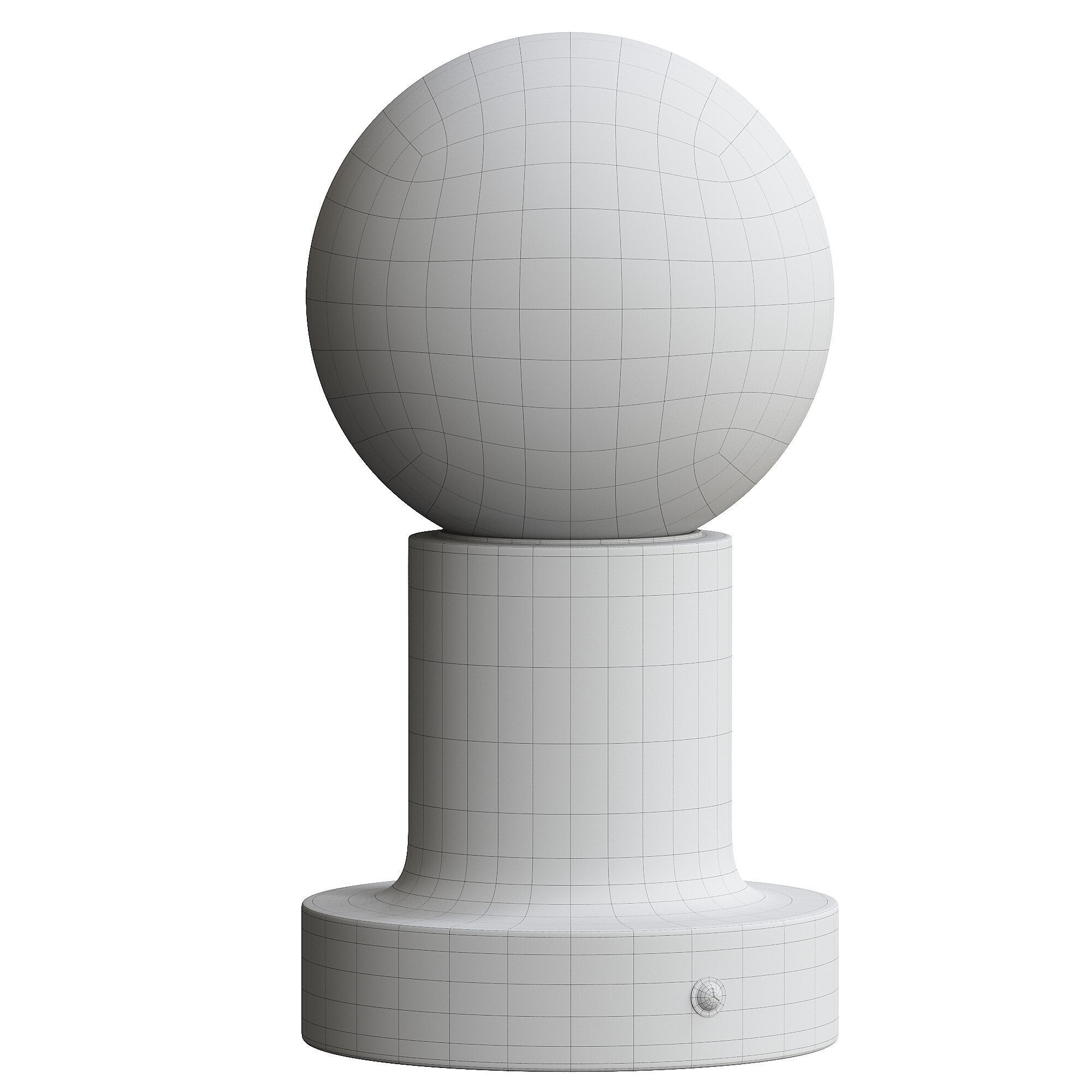  Porsa - 1 light aged brass and warm white porcelain pendant 3D model_2