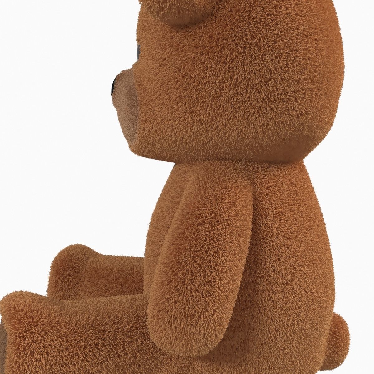 Toy Teddy Bear fur soft Low-poly 3D model_1