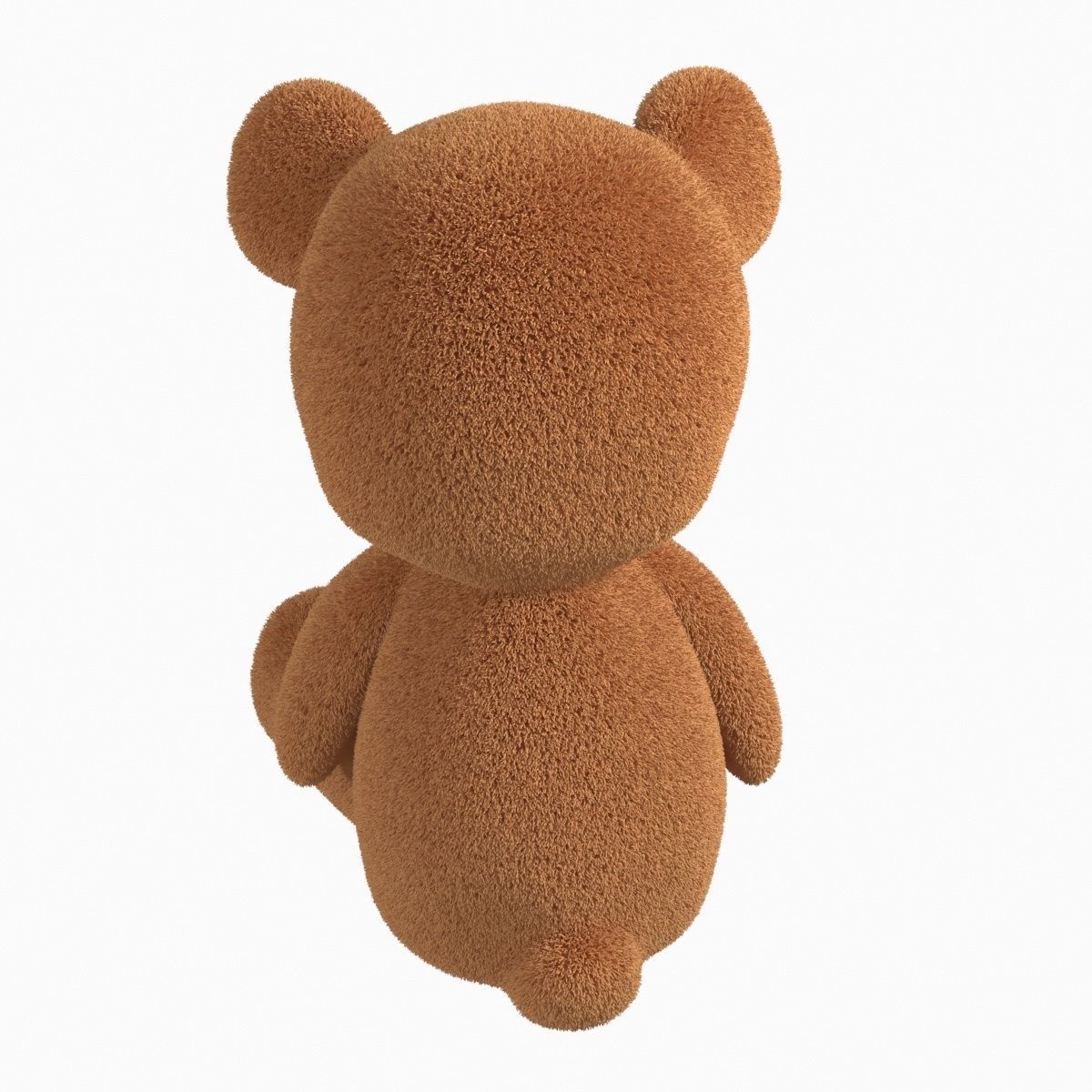 Toy Teddy Bear fur soft Low-poly 3D model_2