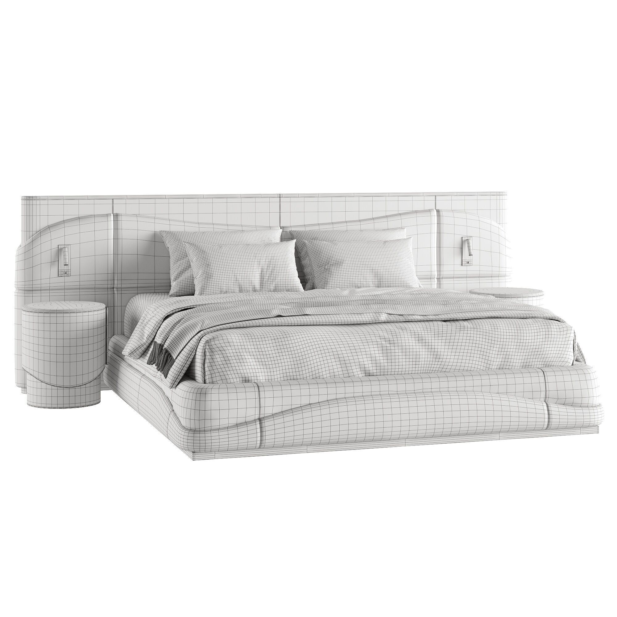 Bed Clori 3D model_4