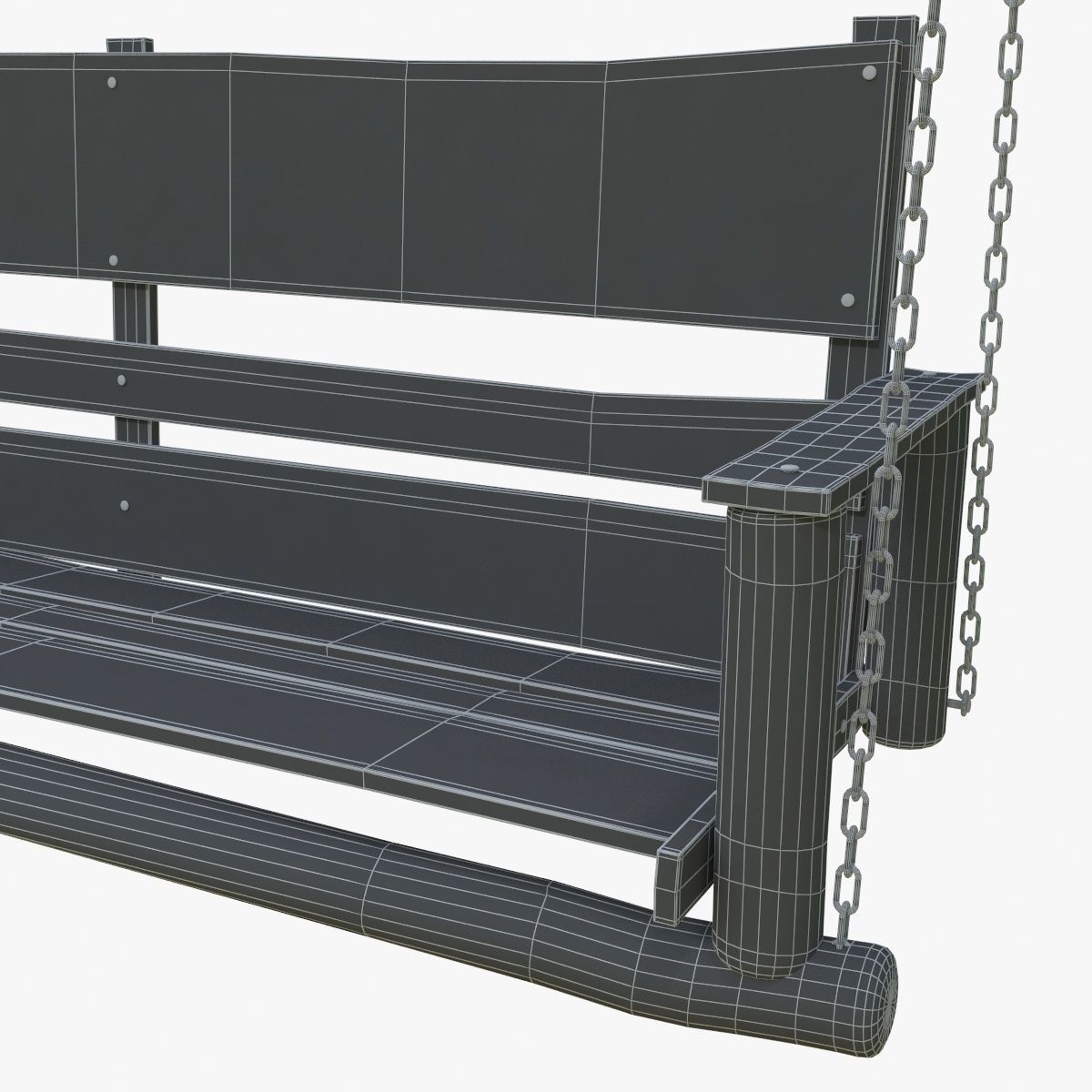 Garden swing 3D model_7