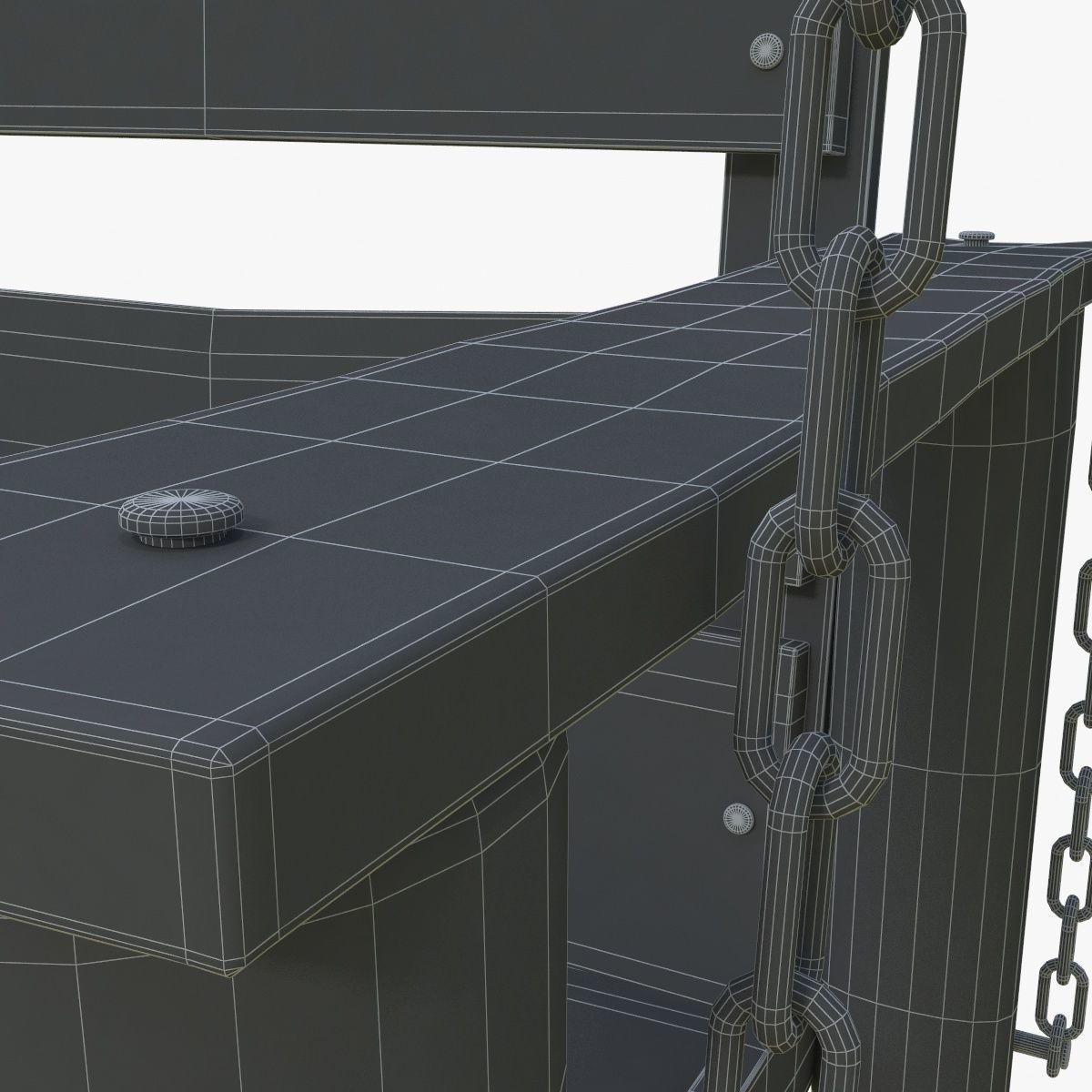 Garden swing 3D model_8