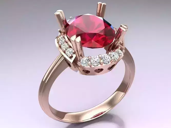 Oval stone ring - Womens  Rings - N817329