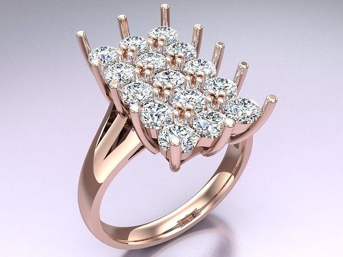 Diamond Ring - Womens Rings - N820950 3D print model