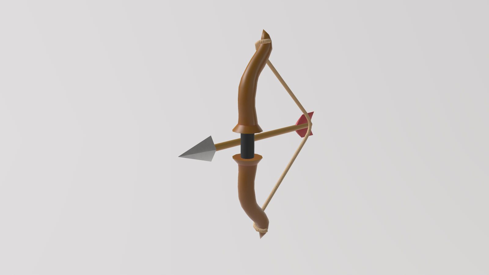 Stylized Low-Poly Bow and Arrow Low-poly 3D model_7