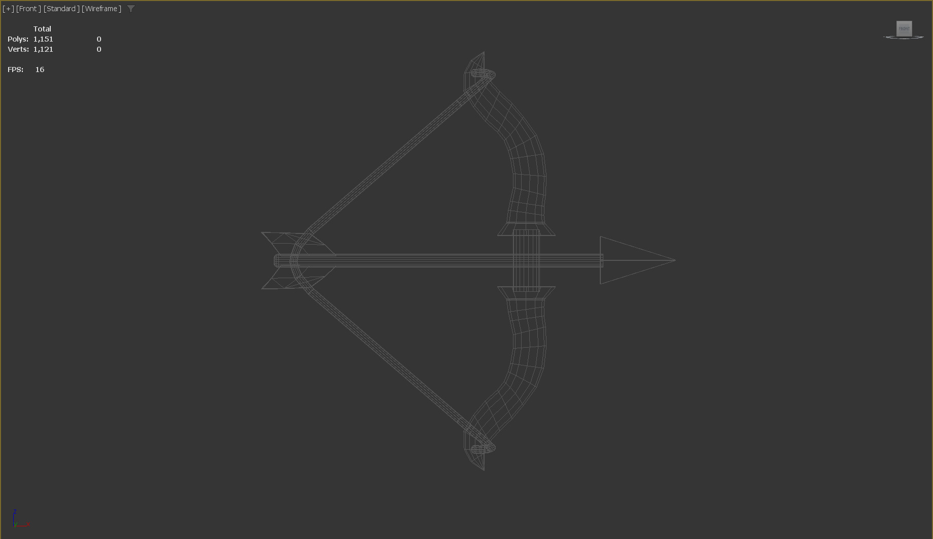 Stylized Low-Poly Bow and Arrow Low-poly 3D model_12