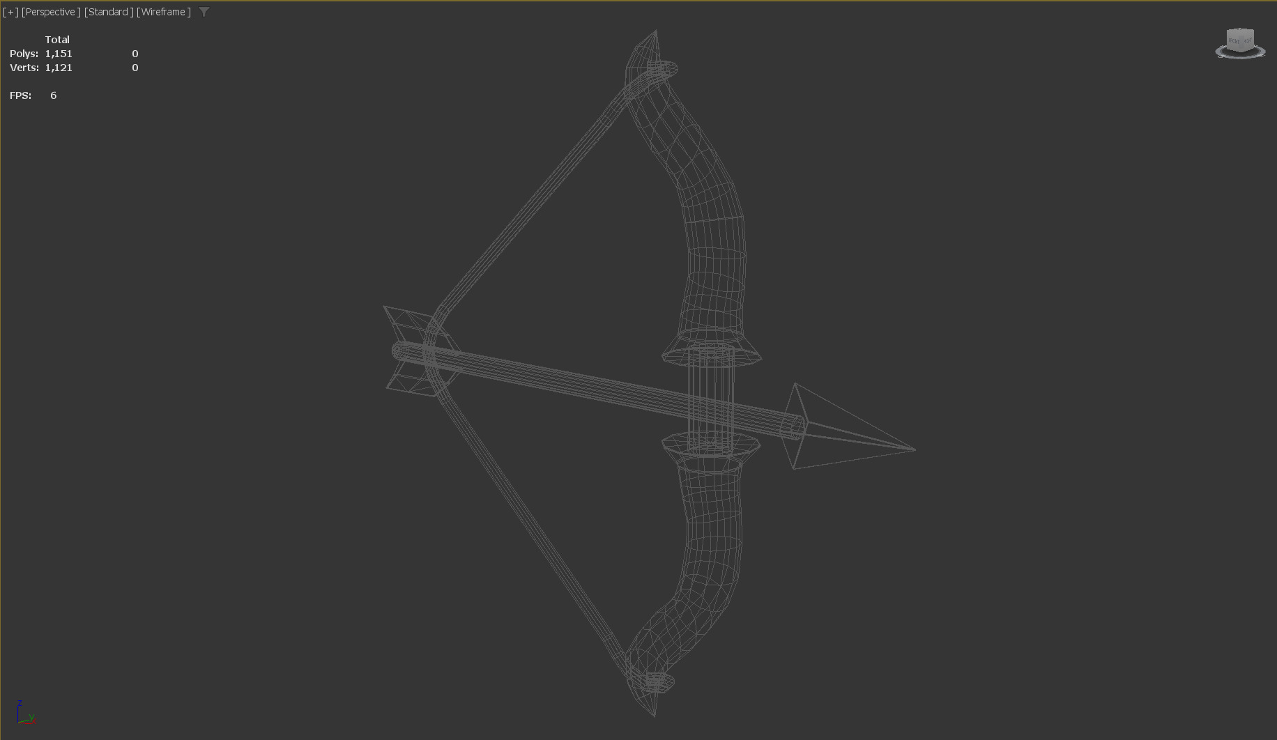 Stylized Low-Poly Bow and Arrow Low-poly 3D model_11